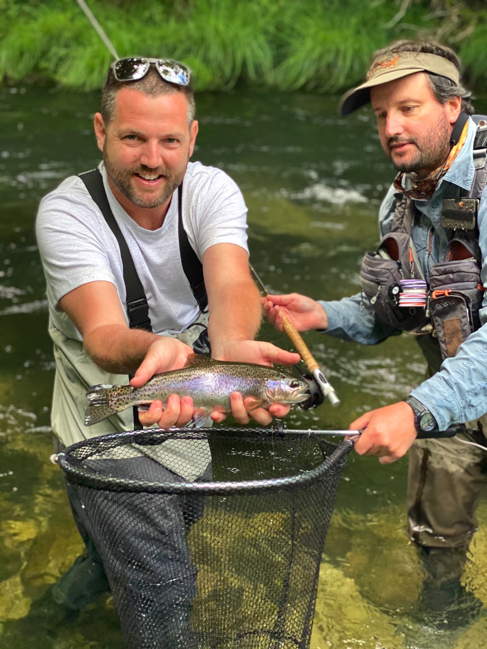 Rainbow trout fishing in Portugal