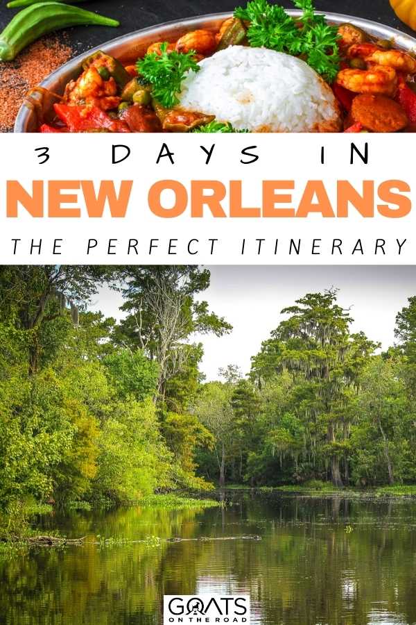 Heading to New Orleans for a weekend? Here is our complete guide and itinerary for spending 3 days in New Orleans, and soaking up the essence and energy of the Big Easy. Includes recommendations on where to stay, enjoy live music, and more! If you are new to New Orleans, welcome! | #travelguide #travel #NewOrleans “3 Days in New Orleans: The Perfect Itinerary