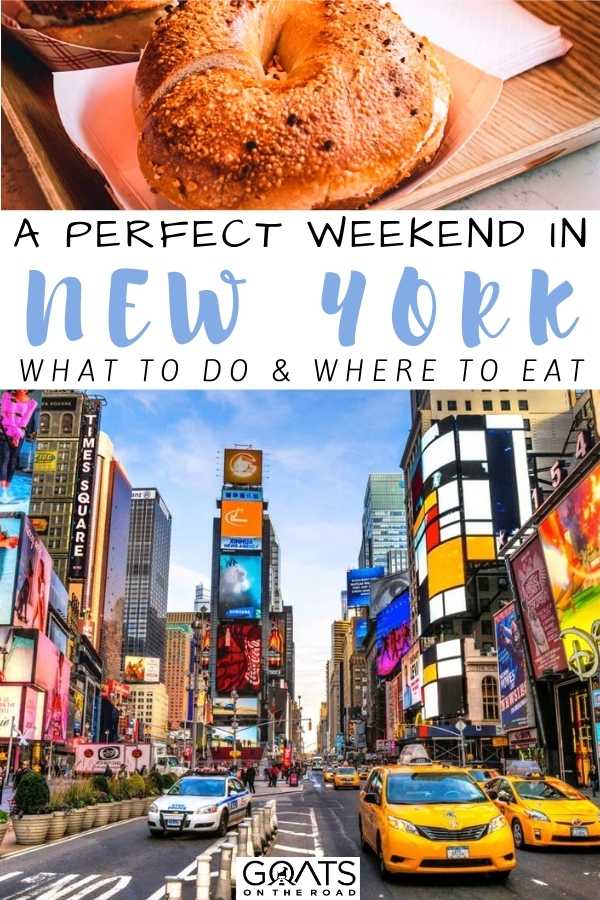 Planning a short trip to the Big Apple? Here is aguide to the perfect weekend in New York City for two days that includes travel tips, guides, and places to visit. Follow this guide to have the best time in New York City on limited time! | #USA #traveltips #nyctravel “A Perfect Weekend in New York