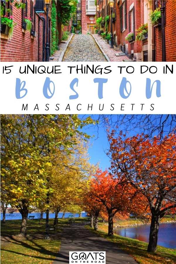 Welcome to our local’s guide to 15 unique things to do in Boston, Massachusetts. We’ve listed some of the highlights to help you plan your itinerary, whether you want to experience a game at Fenway park, feast on delicious seafood and a lot more, we’ve got the tips for you! | #bucketlist #travelguide #Massachusetts “15 Unique Things To Do in Boston, Massachusetts