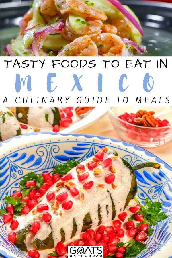 Wondering what tasty foods to eat in Mexico will be like? We’ve got this guide for you, filled with tips on a variety of what traditional food to choose from, the best restaurants to dine in, drinks, desserts and more! | #foodtravel #mexicotravel #traveltips “Tasty Foods to Eat in Mexico