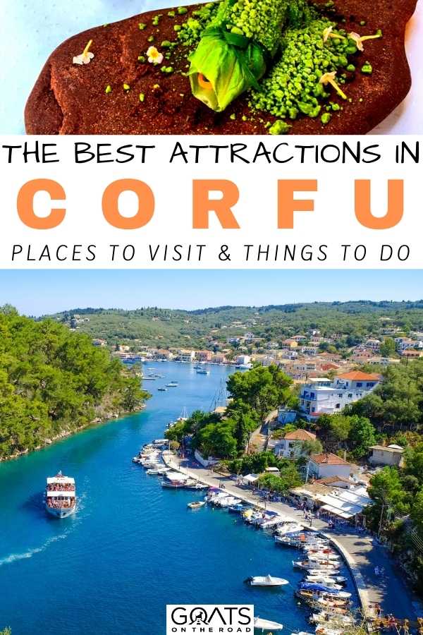 Planning a trip to Greece? Here are the best attractions in Corfu, including the best places to visit and things to do in Corfu! Don’t forget to rent a boat and explore the greek islands or stroll around the streets in Corfu town! | #EuropeTravel #BeautifulPlaces #Corfu “The Best Attractions in Corfu: Places To Visit & Things To Do