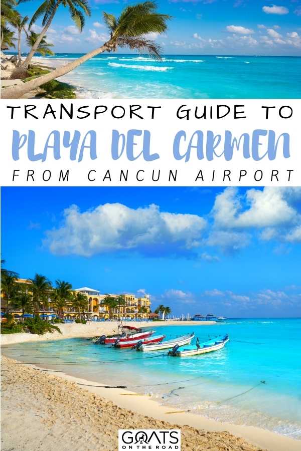 Here is our transport guide to Playa del Carmen from Cancun Airport! We’ve got some tips to choose from so you can get around these bucket list destinations. From busses, to rental cars, and private transfers, let us help you get around the Yucatan! | #cancun #playadelcarmen #traveltips “Transport Guide To Playa Del Carmen from Cancun Airport