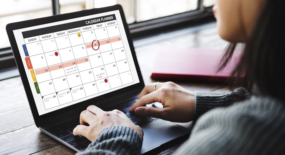 Time management for freelancers, using a calendar