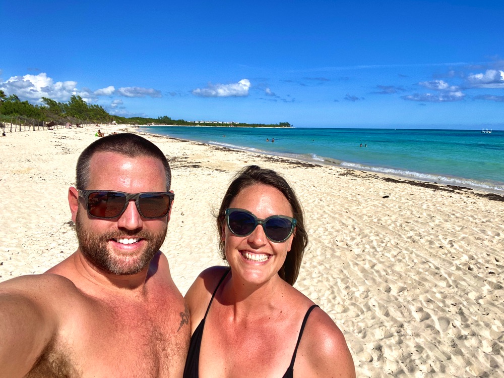 us at the beach in playa del carmen