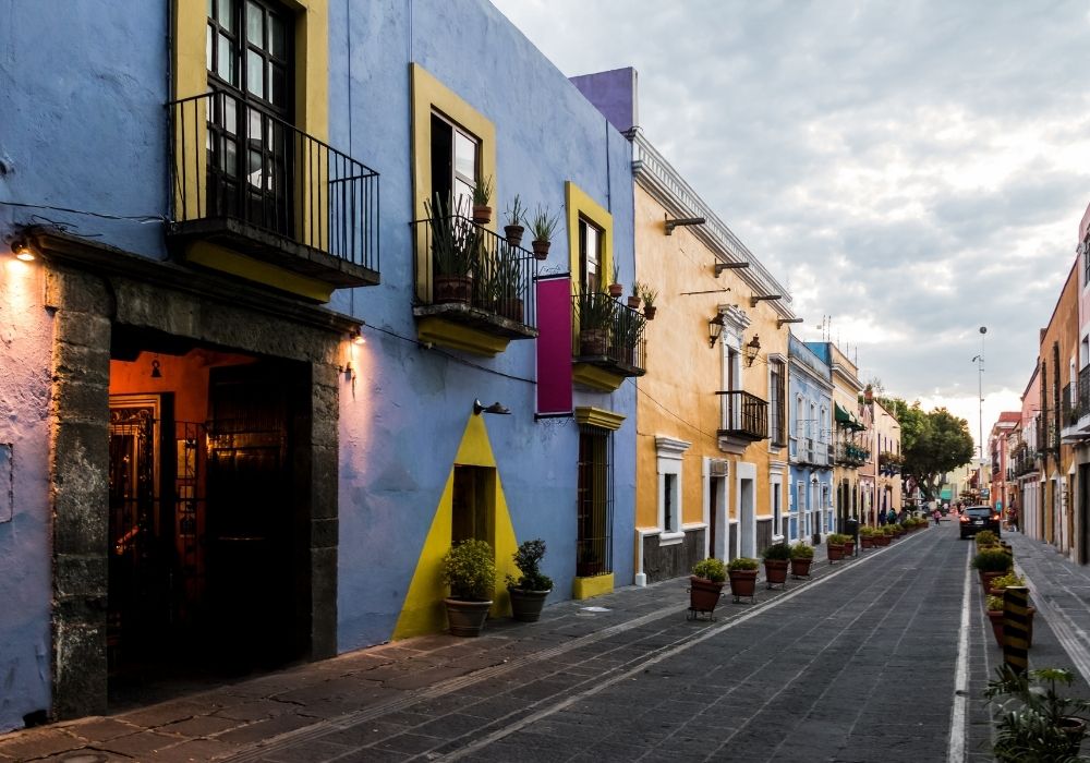 marvel the Callejon de los Sapos in Puebla city