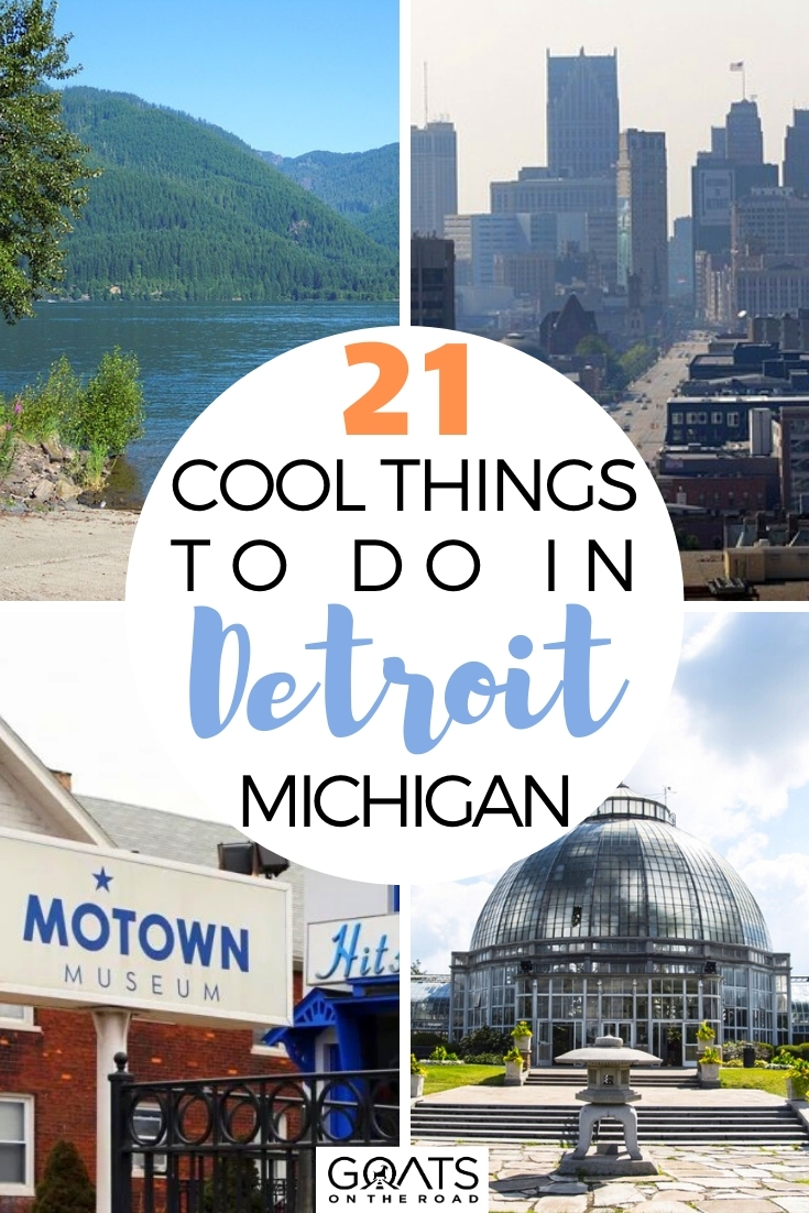 Looking for best things to do in Detroit, Michigan? We’ve got you covered from these 21 cool things to do in Detroit, Michigan including the beautiful lakes, fun music festivals, exploring Belle Isle, sports entertainment, food and more! We will help you with your travel planning! | #traveltips #USAtravel #detroit 21 Cool Things to do in Detroit, Michigan
