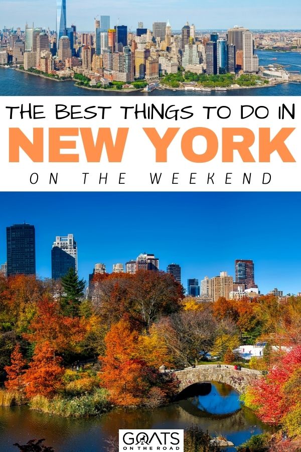 Heading to New York? In this guide we listed the best things to do in New York on the weekend! You can get a good idea of what the city has to offer. Make the most of a short visit with this 2-day itinerary, we will help you see New York city with these top tips for a perfect weekend! | #NewYork #travelguide #itinerary “The Best Things To Do in New York On The Weekend