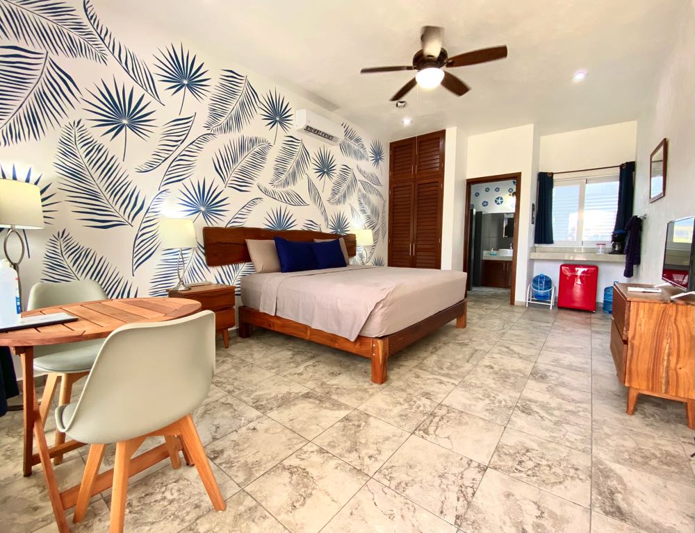 One of the rooms in Stingray Villa, where to stay in Cozumel Centro