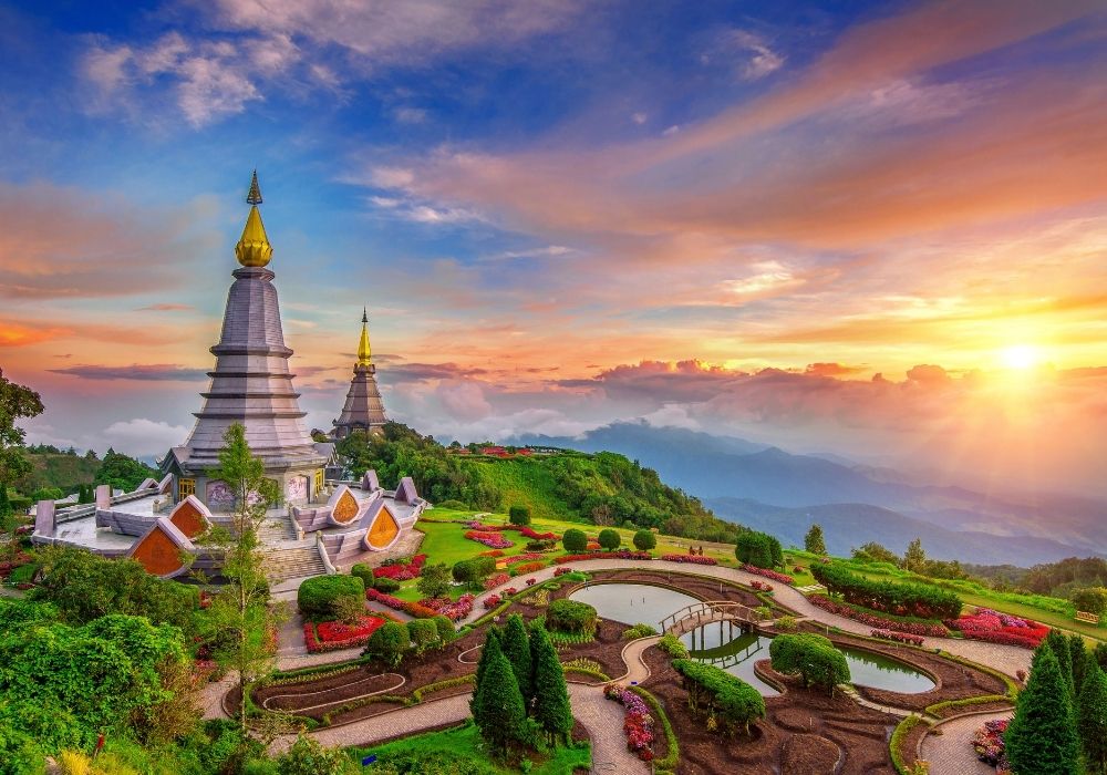 Mountain temple in Chiang Mai, one of the top places to live in Thailand