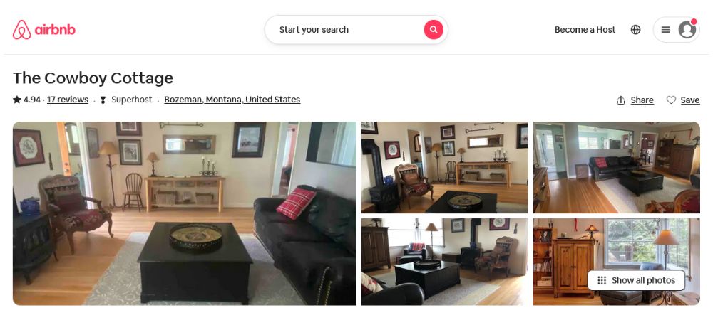 unique Bozeman Airbnb