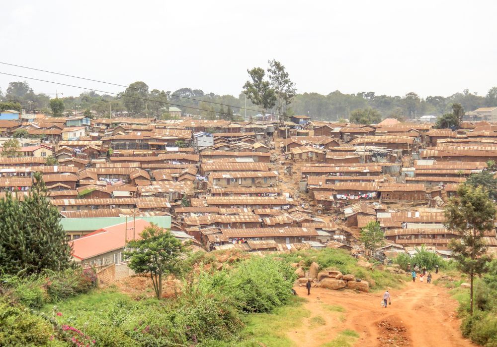 A walking tour of Kibera slum near Nairobi, Kenya.
