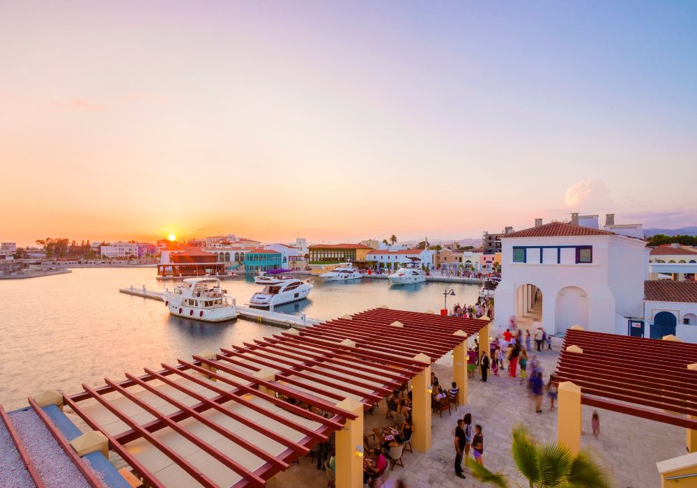 The beautiful Marina in Limassol City in Cyprus. 