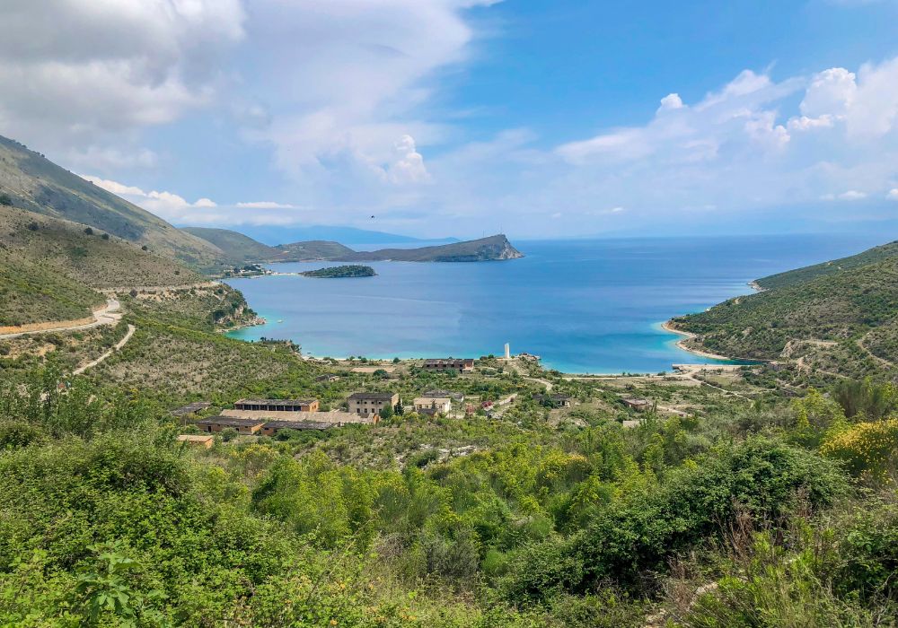 Albania's lovely coastline as seen from above.