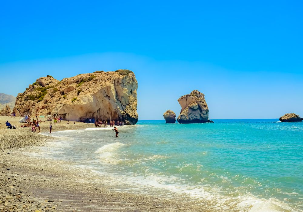 15 Most Lovely Seashores in Cyprus 8 The bay on the island of Cyprus is home to the legendary rock of Aphrodite.