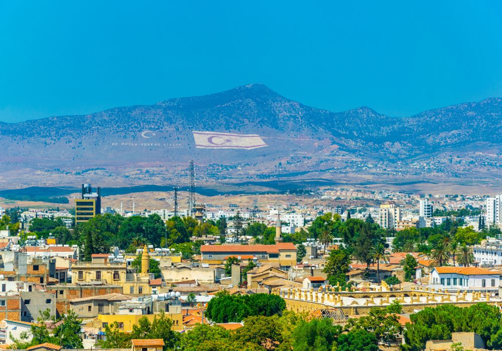 Aerial view of Lefkosia, Cyprus.