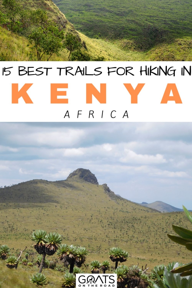 Wondering what the best hikes are in Kenya? Here's your ultimate list of the 15 best trails for hiking in Kenya, with all recommendations tried and tested! A look at the absolute best hikes in Kenya with incredible views, such as Oloolua Nature Trail, Mount Kilimambogo, William Hill Trail, Menengai Crater and Caves, and much more! Check out these local Kenya hiking trail recommendations! | #kenya #hiking #outdoors