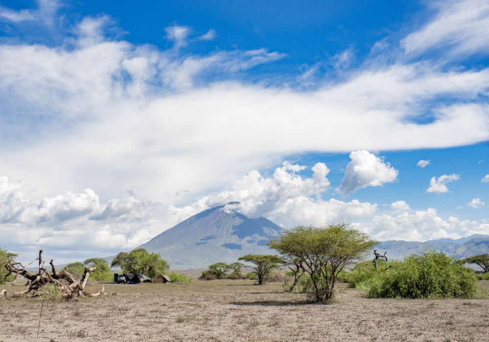 The Holy Massai mountain at Lake Natron.