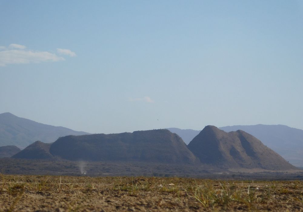 The beautiful Sleeping Warrior and Ugali Hills from afar in Nakuru, Kenya.