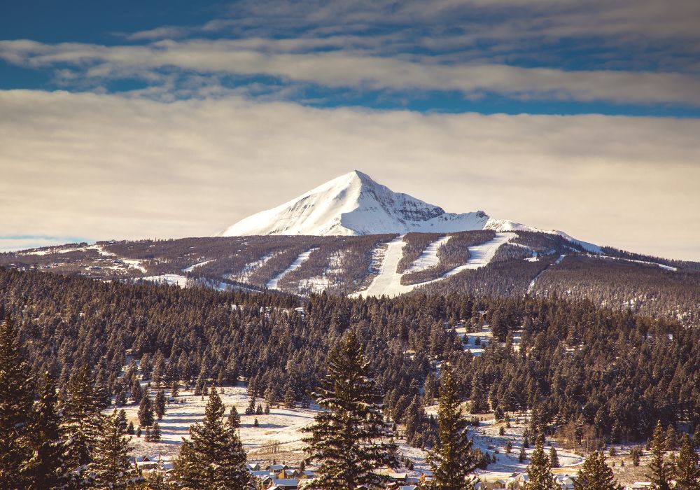 The stunning Big Sky Resort's Lone Peak in view from Uplands Trail.