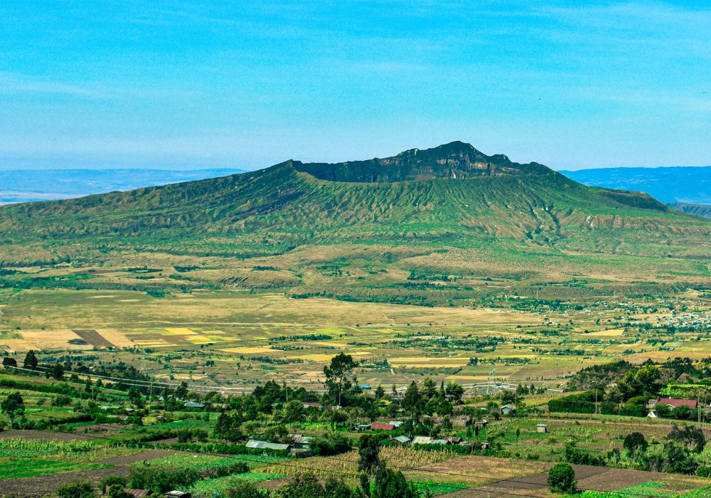 hiking to the top of Mount Longonot