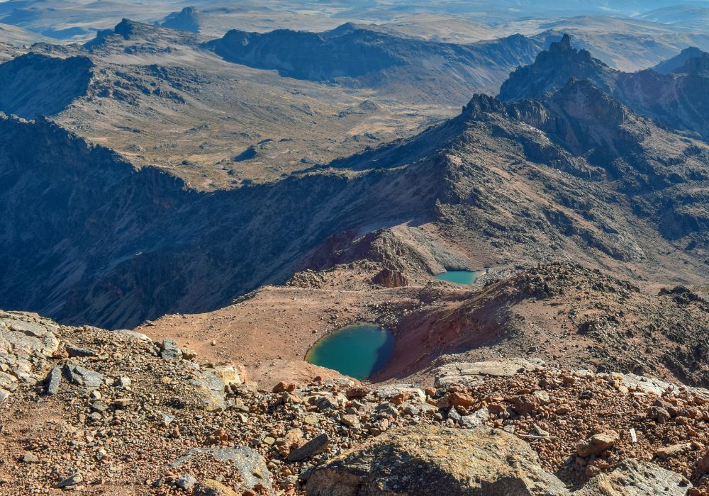 High angle view of mountain range in Nanyuki, Kenya.