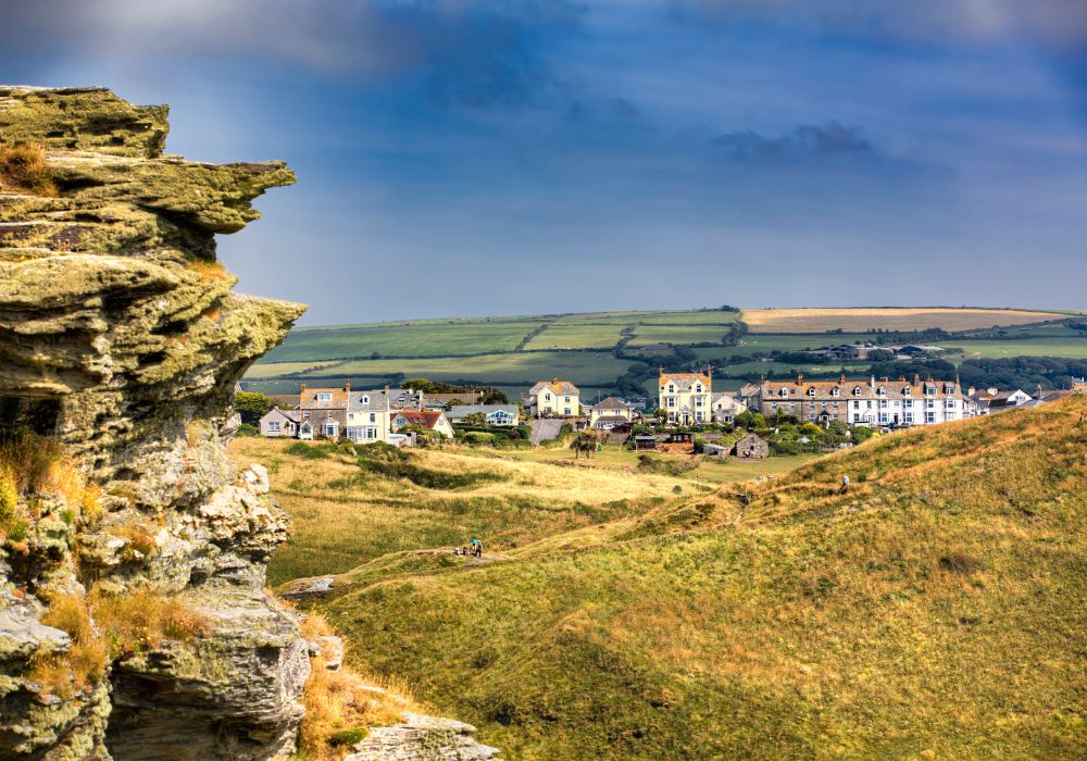 A stunning neighborhood of Tintagel in the UK.