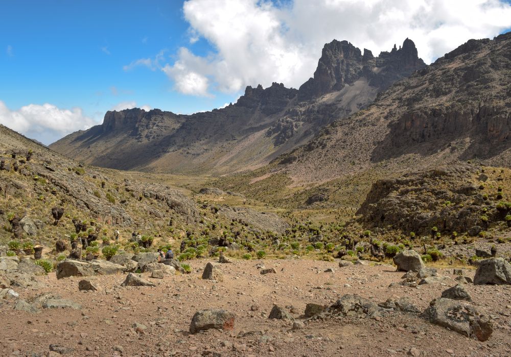 Scenic view of mountains against sky in Nanyuki, Kenya.