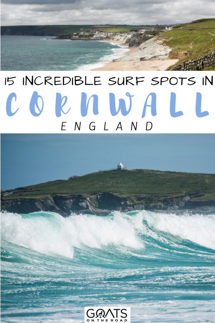 Wondering where the best surfing beaches in Cornwall are? You are in the right place! Cornwall has some of the 15 most incredible surf spots in England, with miles of coastline to explore! Discover the best surf spots in Cornwall, and the most popular surf breaks in the area! | #surf #bestsurfing #beach