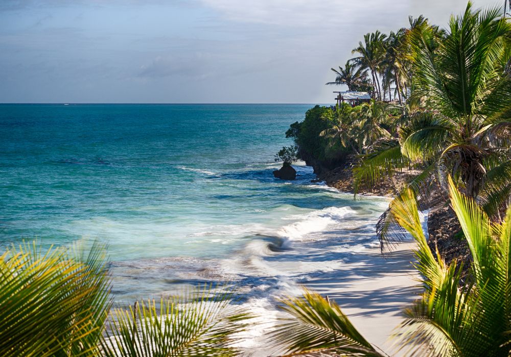The Nyali Beach in Kenya at the Bahari Beach Hotel.