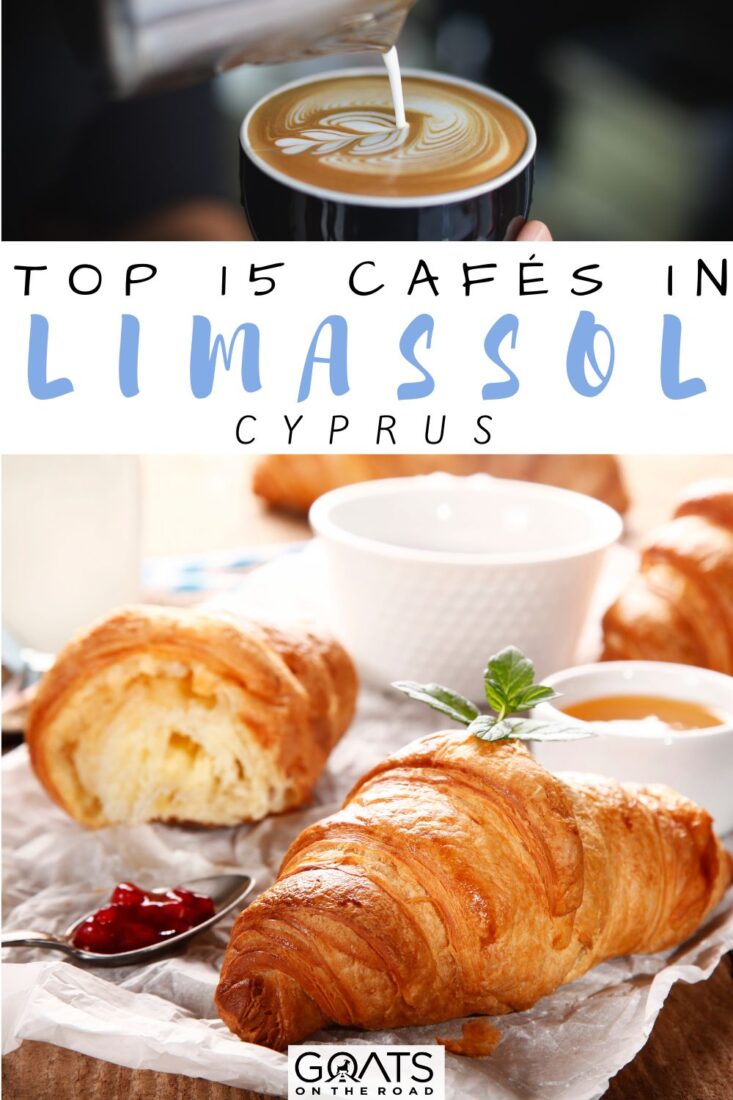Looking forward to a fantastic coffee experience in Cyprus? Discover these top 15 cafés in Limassol with this guide to the loveliest cafes in Limassol, the cafes that are best for work, the most unique cafes, and more! Here are a few places in Limassol where you can have a good cup of coffee, from trendy to classic! | #coffeetime #travel #cyprustravel