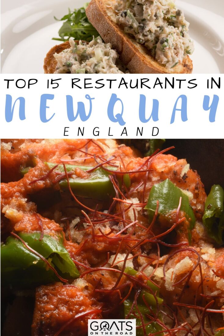 If you’re planning a trip to Newquay and looking for restaurant recommendations, here’s our review of the top 15 restaurants in Newquay, England! It has a diverse range of restaurants to suit all tastes, including a number of fine dining establishments! Discover the best restaurants in Newquay, from traditional pubs to romantic bistros and wonderful places to eat with beautiful sea views! | #wanderlust #visitcornwall #cuisine