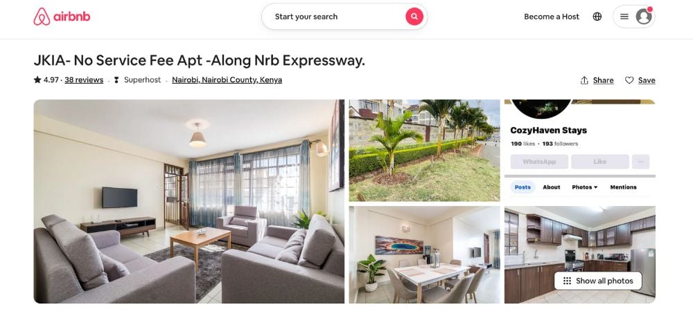 The apartment is well kept with clean rooms, modern living room and nice loaded kitchen.
