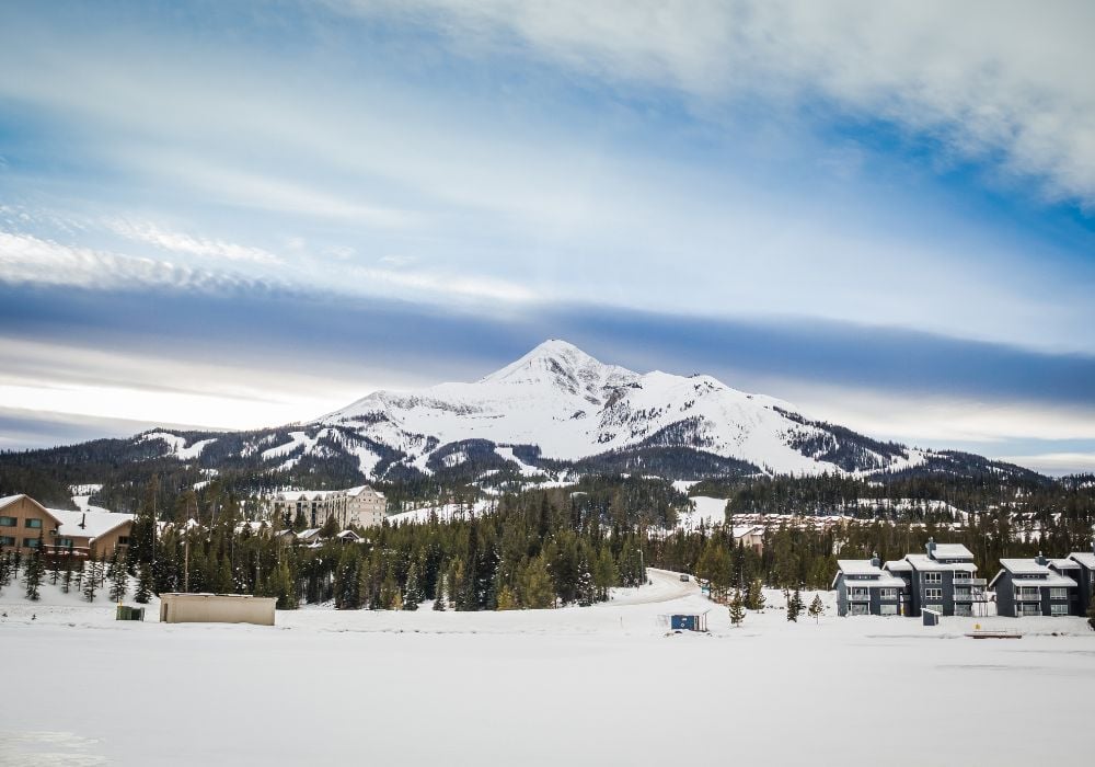 The beautiful Big Sky Resort at the end of a wonderful November day.