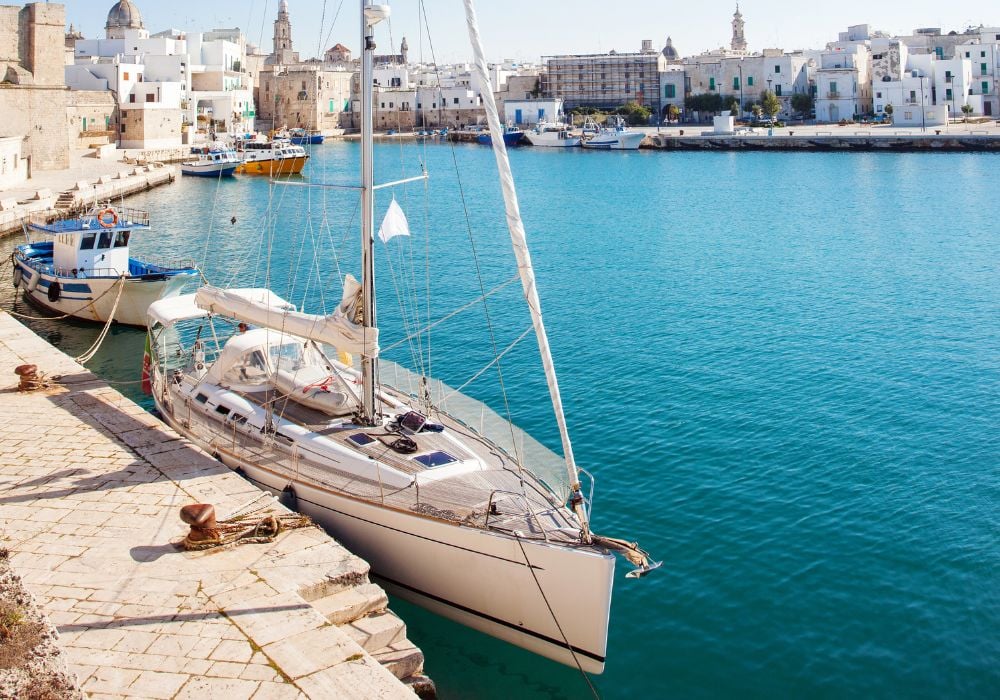 Boats at harbor in Monopoli, Italy.