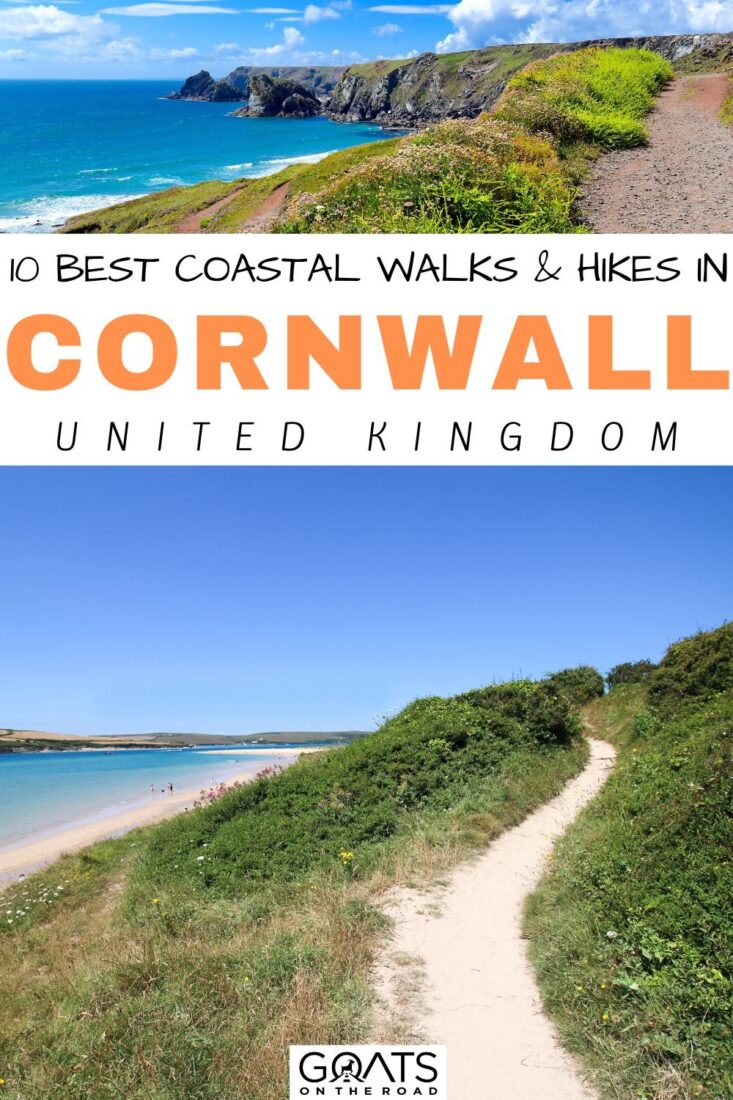 Want to know the best coastal walks in Cornwall? Our travel guide to the 10 best coastal walks and hikes in Cornwall, with breathtaking views that you should know! From its gentle rambles to cliff-top hikes, there's a beautiful Cornish coast walk for everyone! The coastal walk between Tintagel Castle and Rocky Valley is simply stunning! | #travel #hikes #cornwall