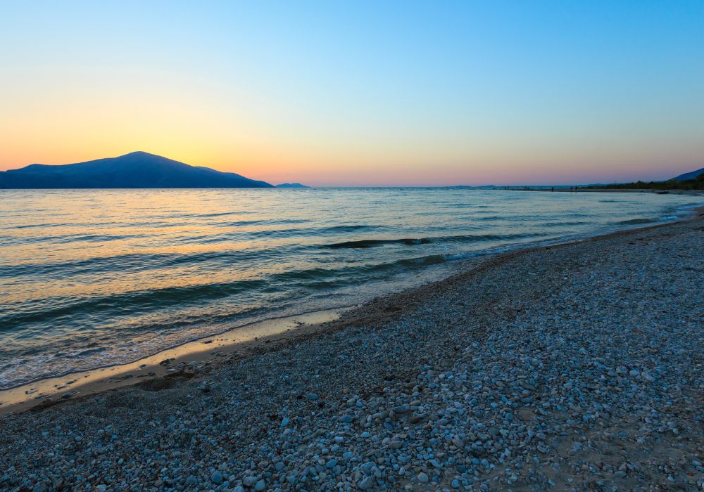 A photo of a sunset at Borsh Beach in Albania