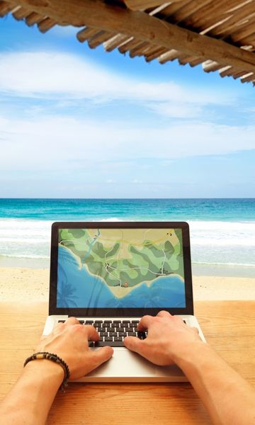 Home Page Digital Nomad Digital Nomad Working on a Beach