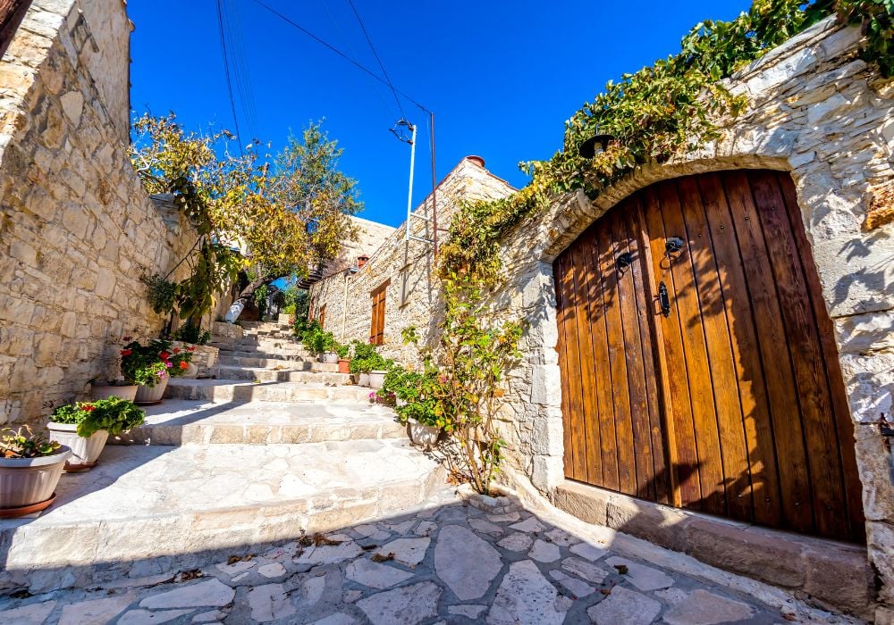 Picturesque corner of a Lofou Village in Limassol district, Cyprus