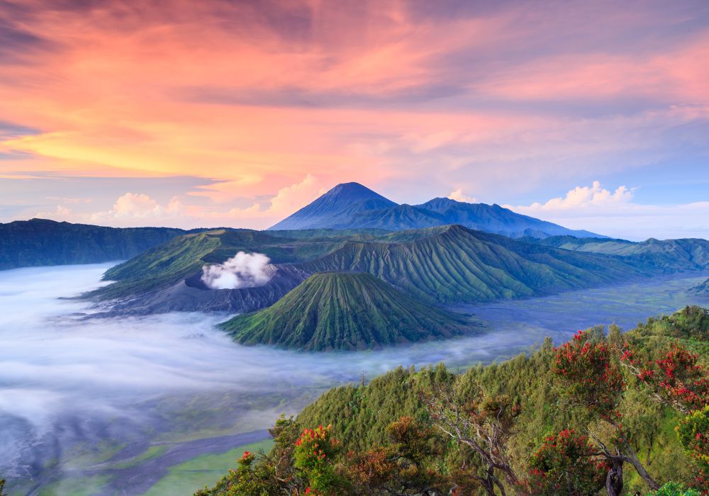 Mount Bromo volcano, East Java, Surabuya, Indonesia.