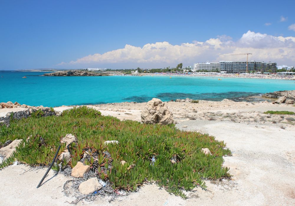 15 Most Lovely Seashores in Cyprus 6 The famous Nissi Beach near Ayia Napa resort in Cyprus