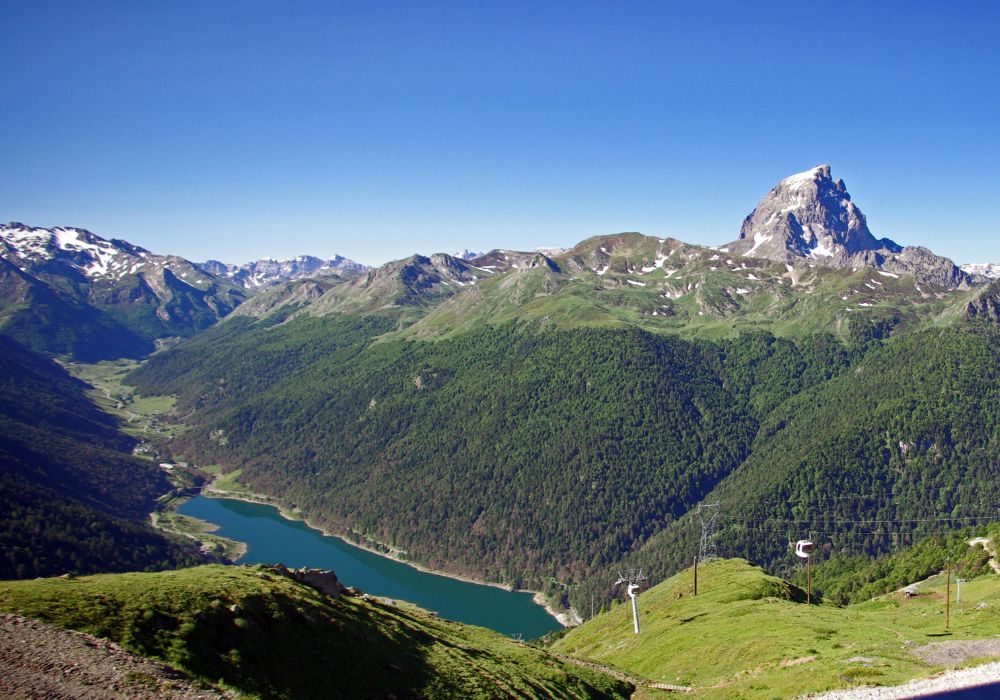 The beautiful Pyrenees mountains in France during January