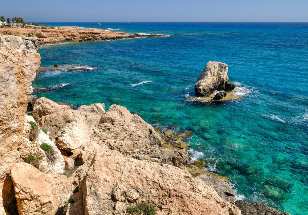 A beautiful Ayia Napa coast good for snorkelling.