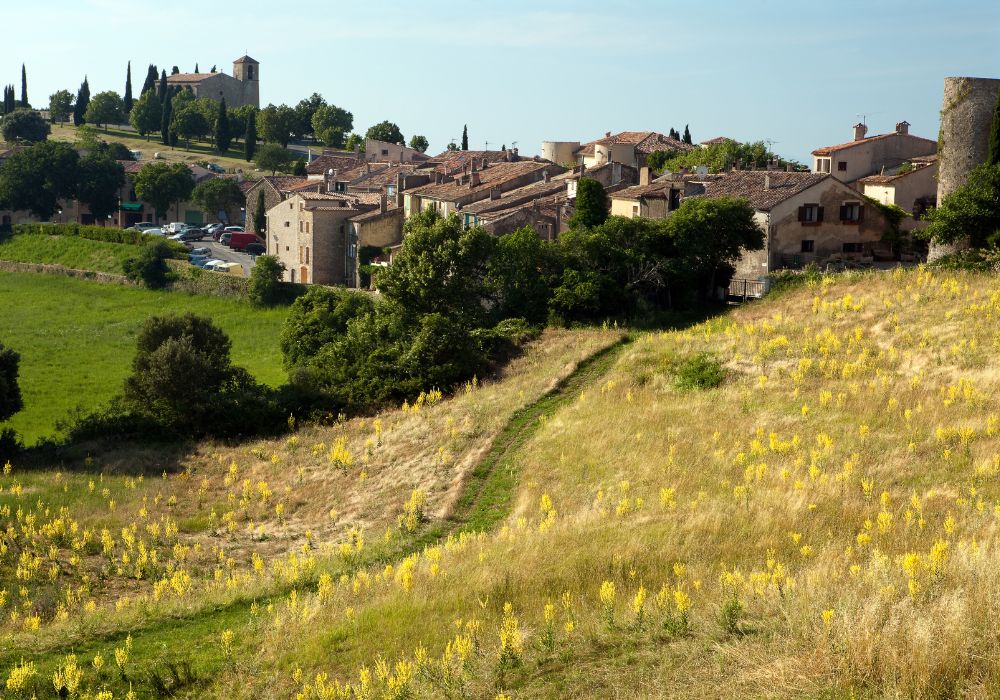 Tourtour village in the hills of southern France in Provence