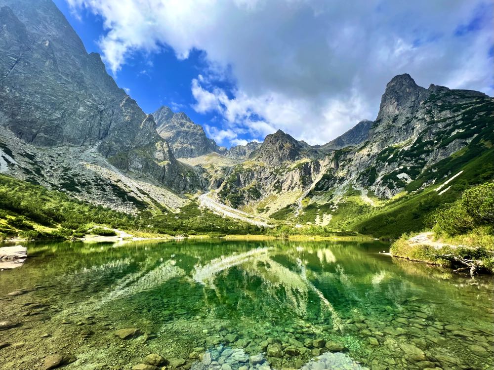 mountain lake in the tatras of slovakia 