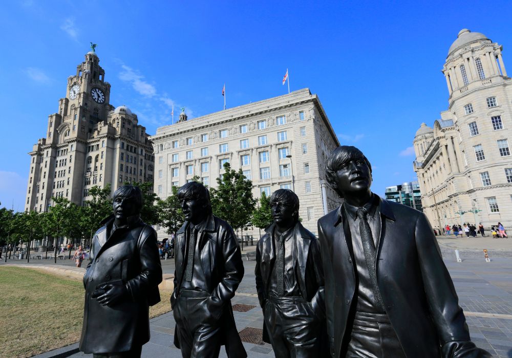 The Beatles statues in Liverpool