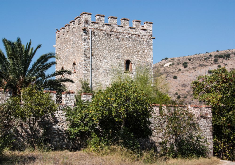 Venetian fortress at the Butrint archeological site near Saranda, Albania.