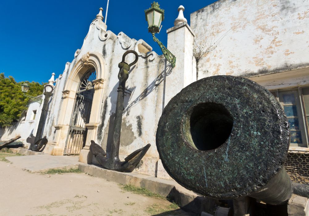 Mozambique, Nampula Province, Ilha de Moçambique, former Harbormaster building.
