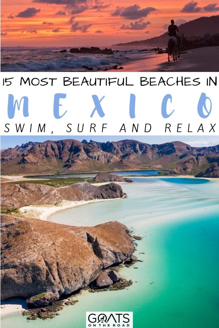 Mexico is without a doubt the best vacation spot to visit! If you love beaches, here are the 15 most beautiful beaches in Mexico to swim, surf, and relax! There are many options for where to spend your vacation in this detailed guide! | #travelguide #wanderlust #MexicoTravel
