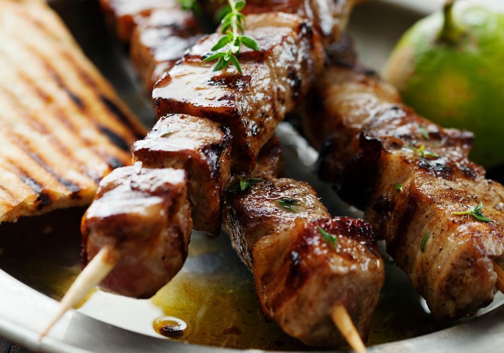 a delicious cypriot food Souvlaki